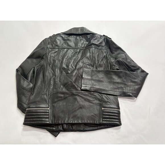 Maje Leather Jacket in Black - Picture 5 of 8